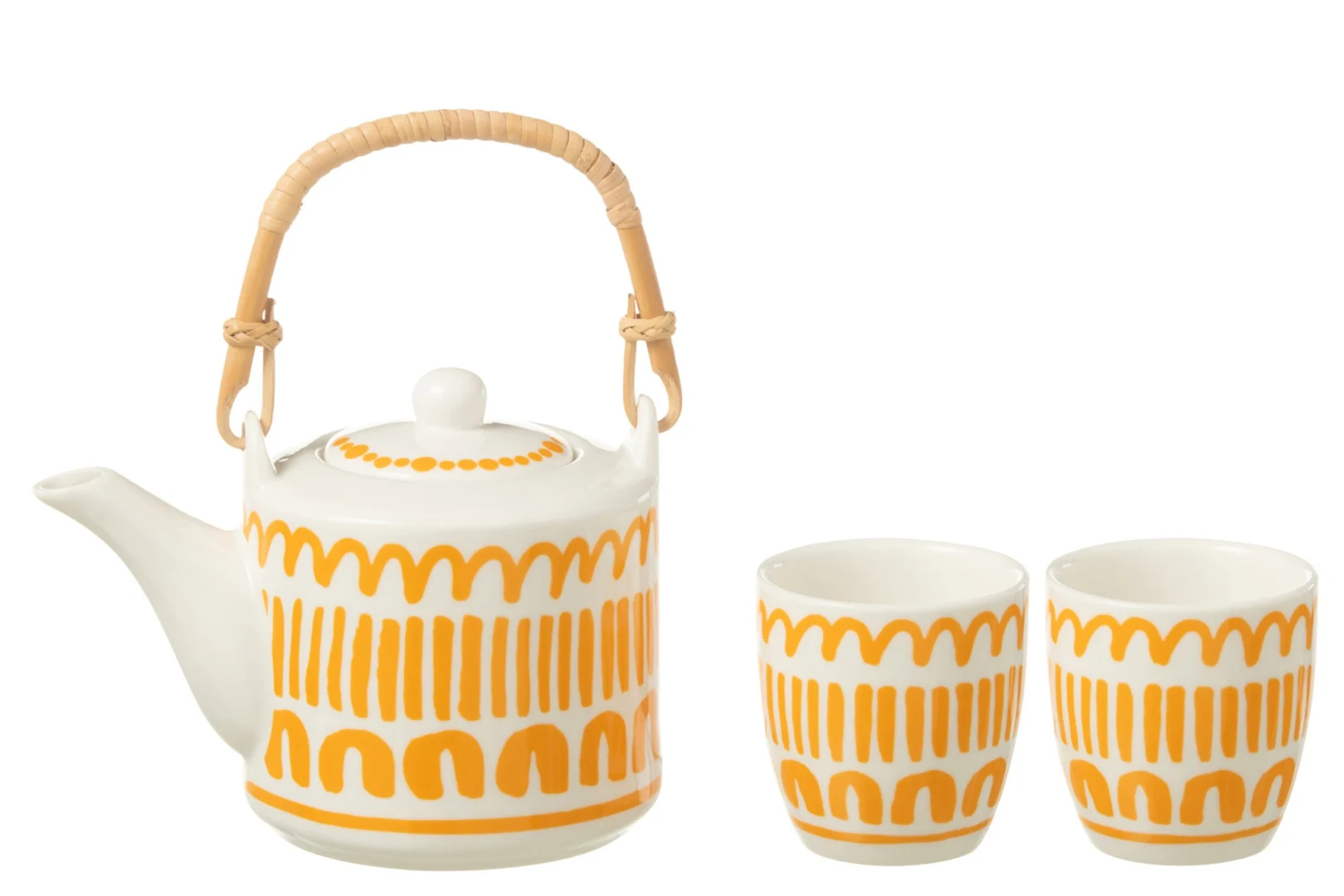 Theepot Phuket Keramiek Oranje - Set van 3 - Afbeelding 3