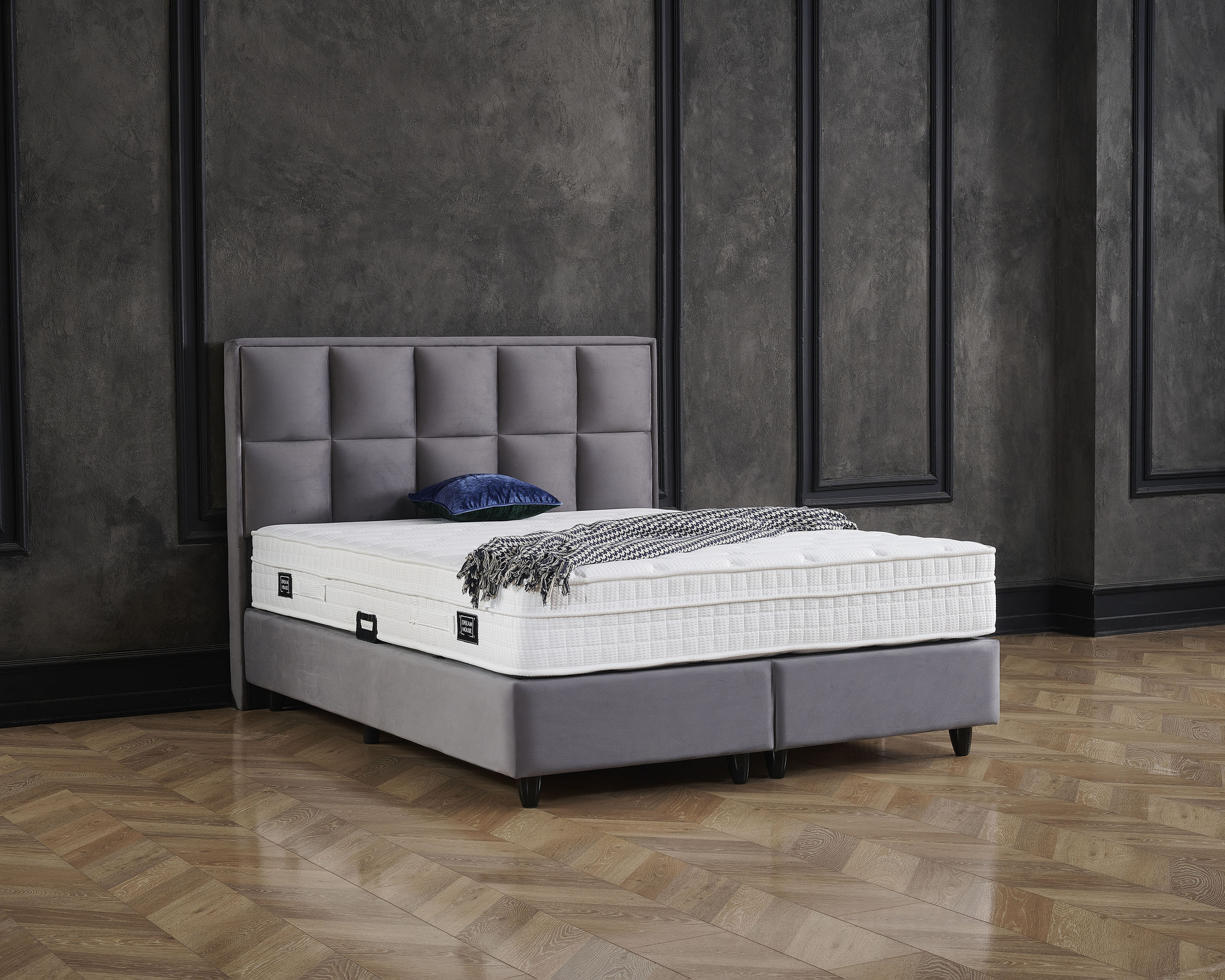 Boxspring Vaurmar Antraciet 160x200 - Afbeelding 2