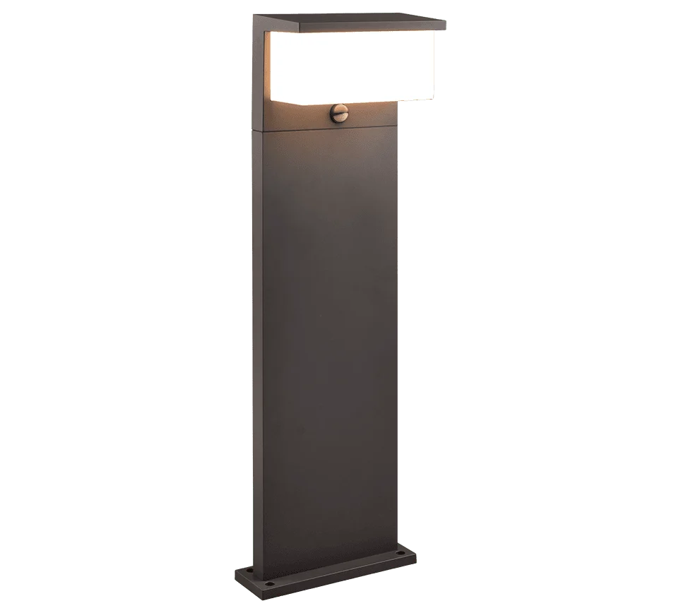 Buitenlamp Launsa antraciet set van 3, moderne LED tuinlamp met warme witte lichtkap en strakke afwerking