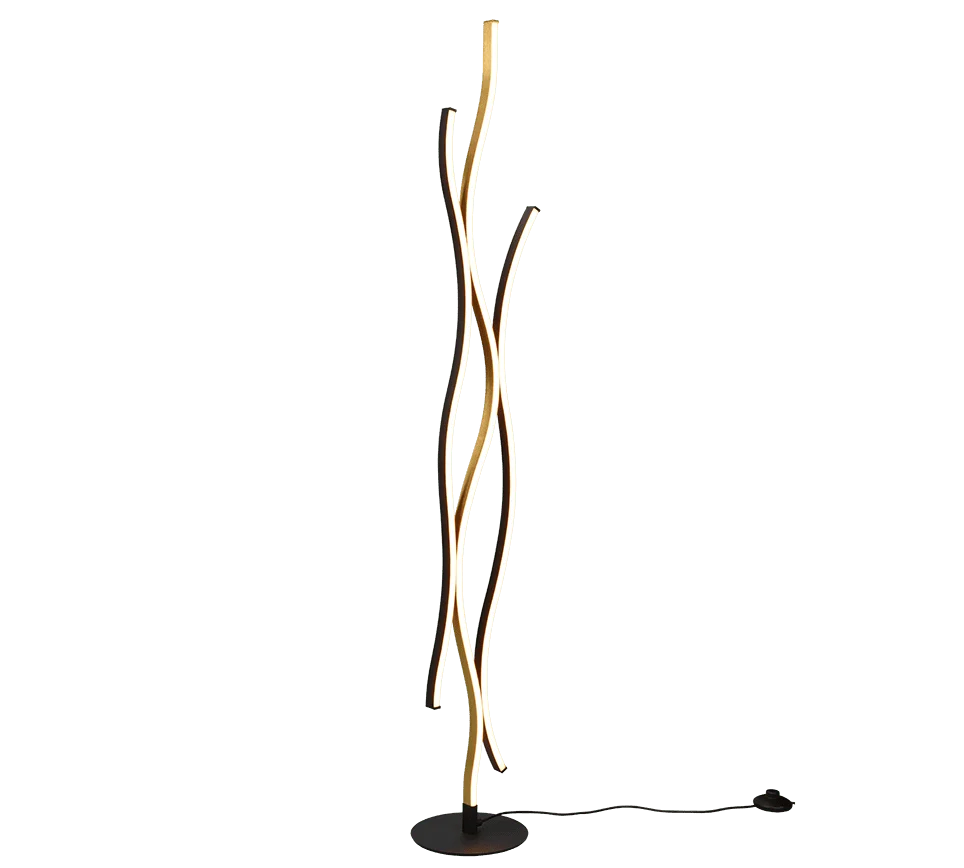 Vloerlamp Diessone Mat Messing Ø20,5 cm - Set van 3 - Afbeelding 2