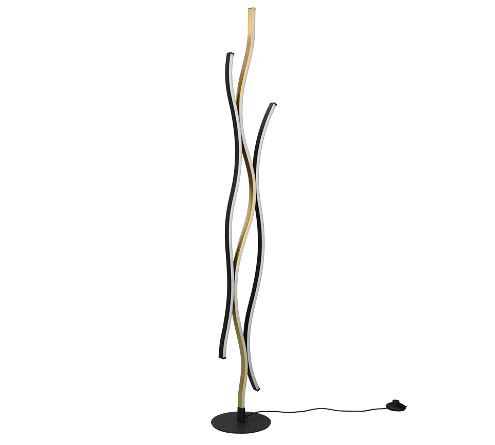 Vloerlamp Diessone Mat Messing Ø20,5 cm - Set van 3 - Afbeelding 3