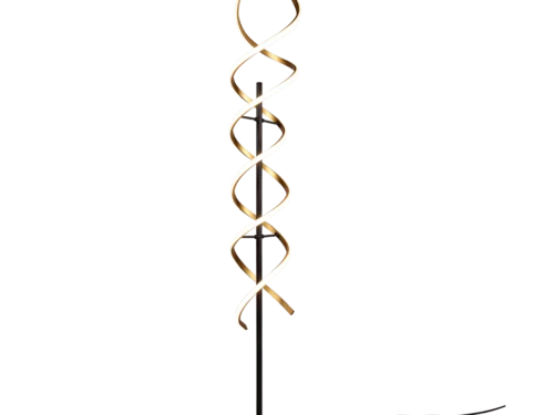 Vloerlamp Looldes mat messing, 150 cm hoog, slank design met geïntegreerde LED en warm licht, set van 3