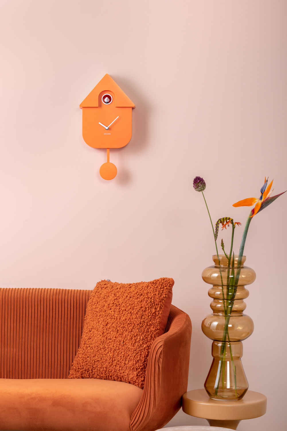Wandklok Paarnia Helder Oranje - Afbeelding 5