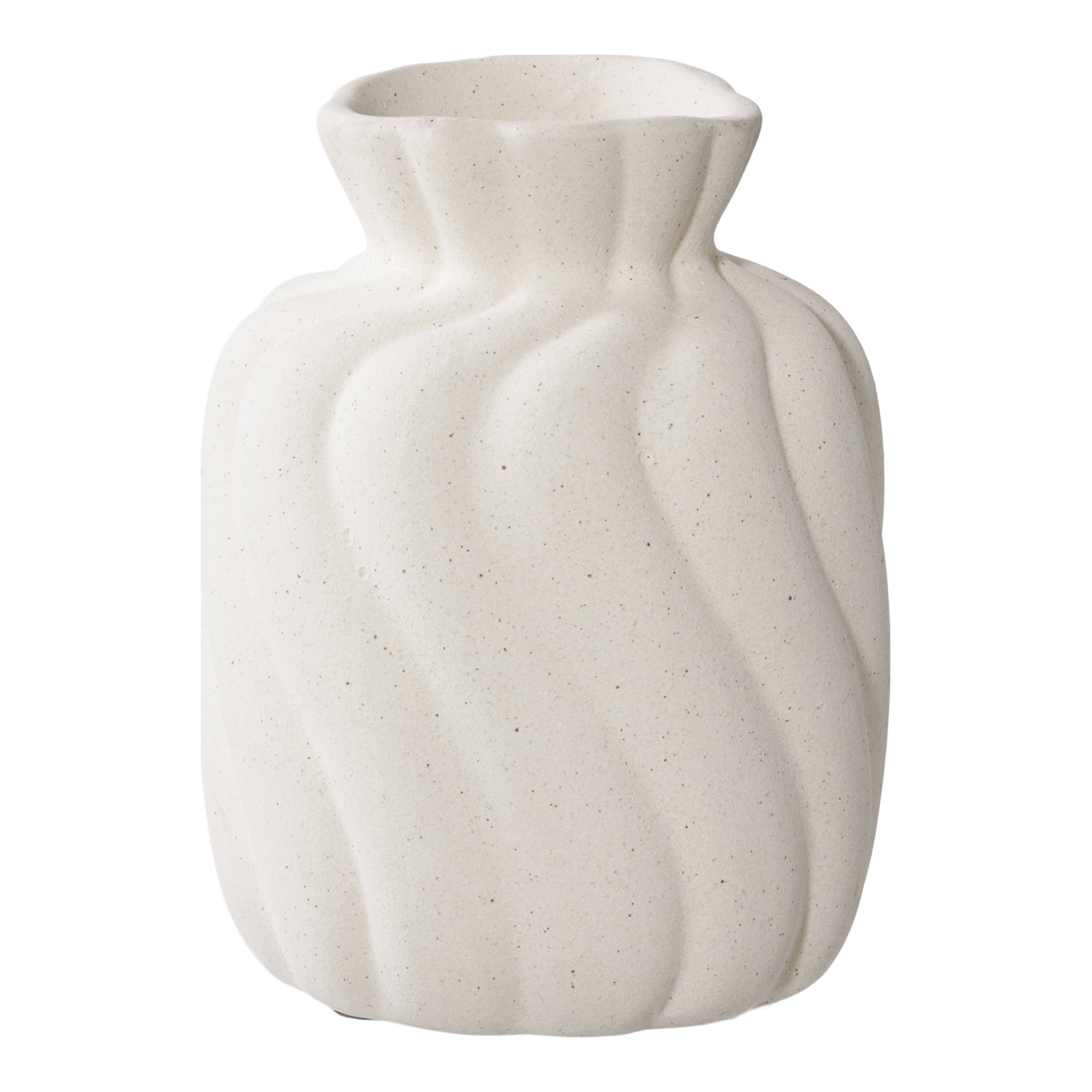 Vaas Stemang Keramiek Wit H12 cm - Set van 2 - Afbeelding 3