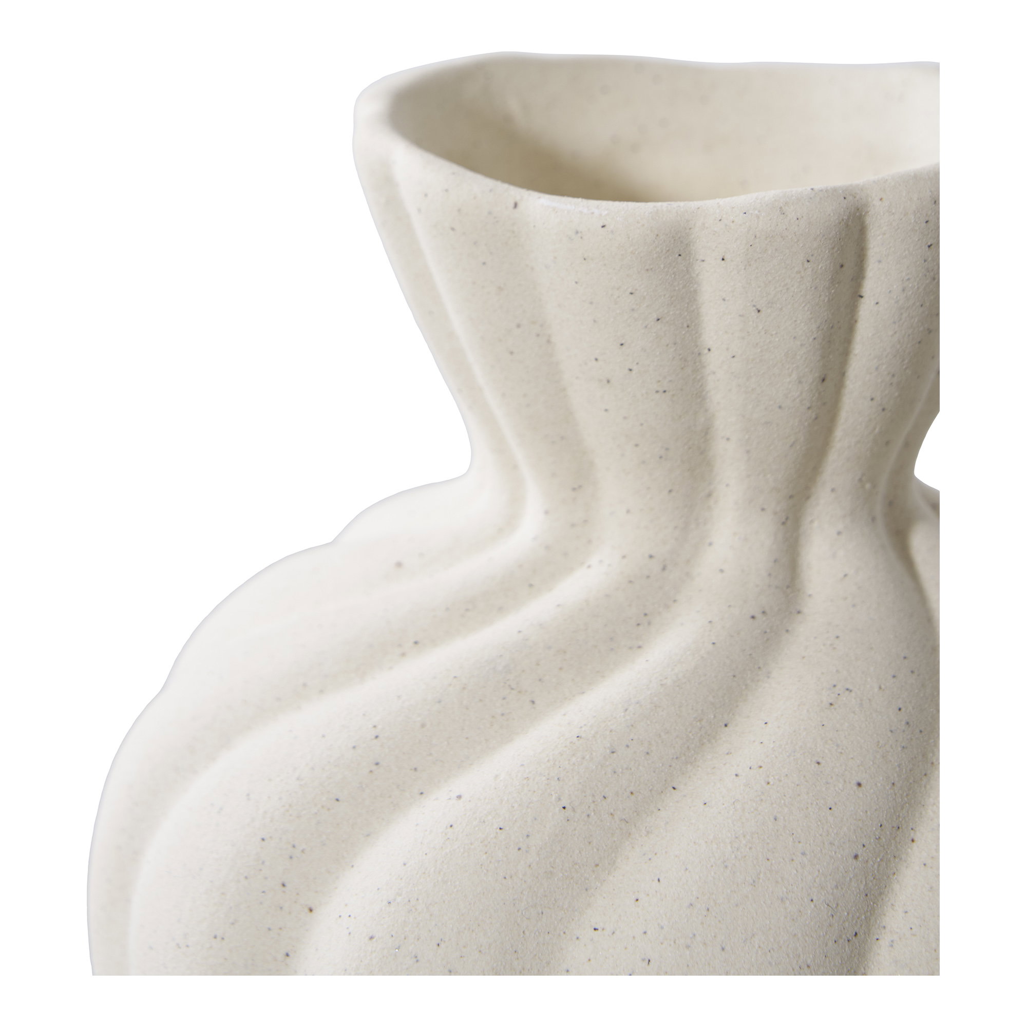 Vaas Stemang Keramiek Wit H12 cm - Set van 2 - Afbeelding 4