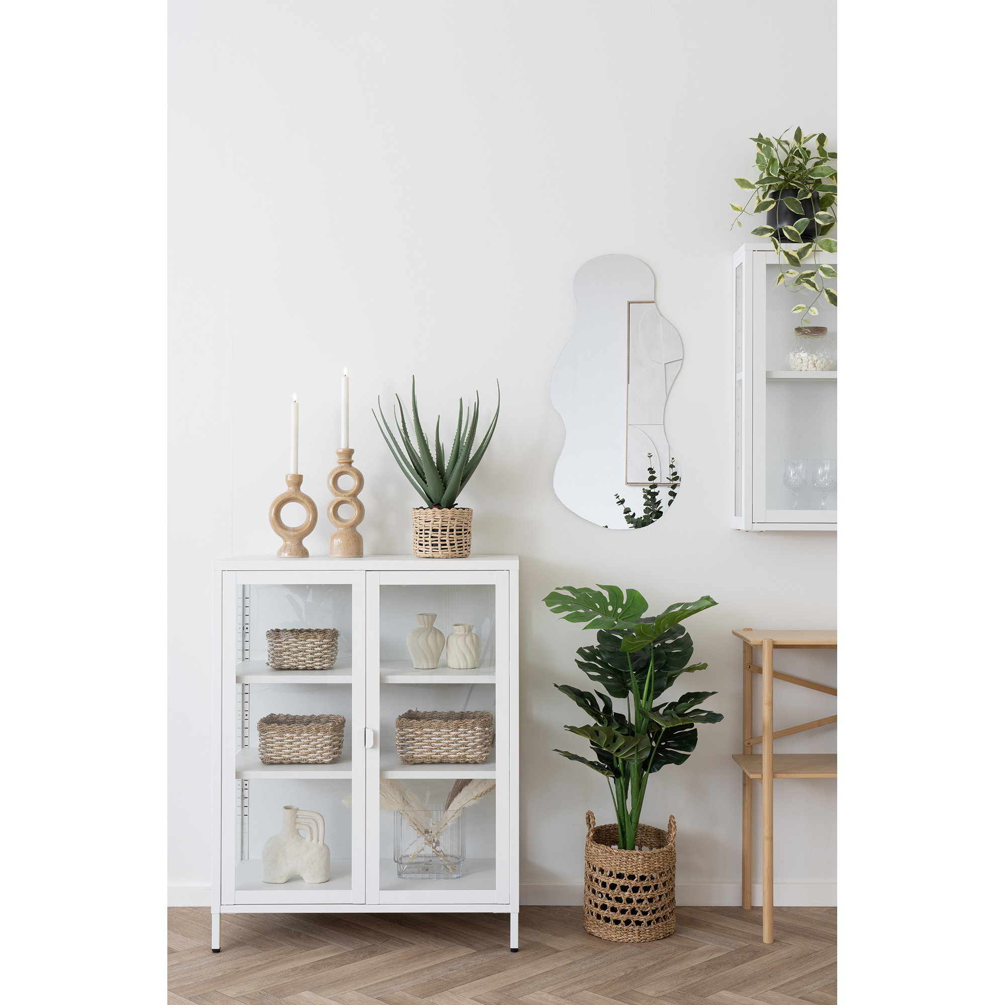 Vaas Stemang Keramiek Wit H12 cm - Set van 2 - Afbeelding 10