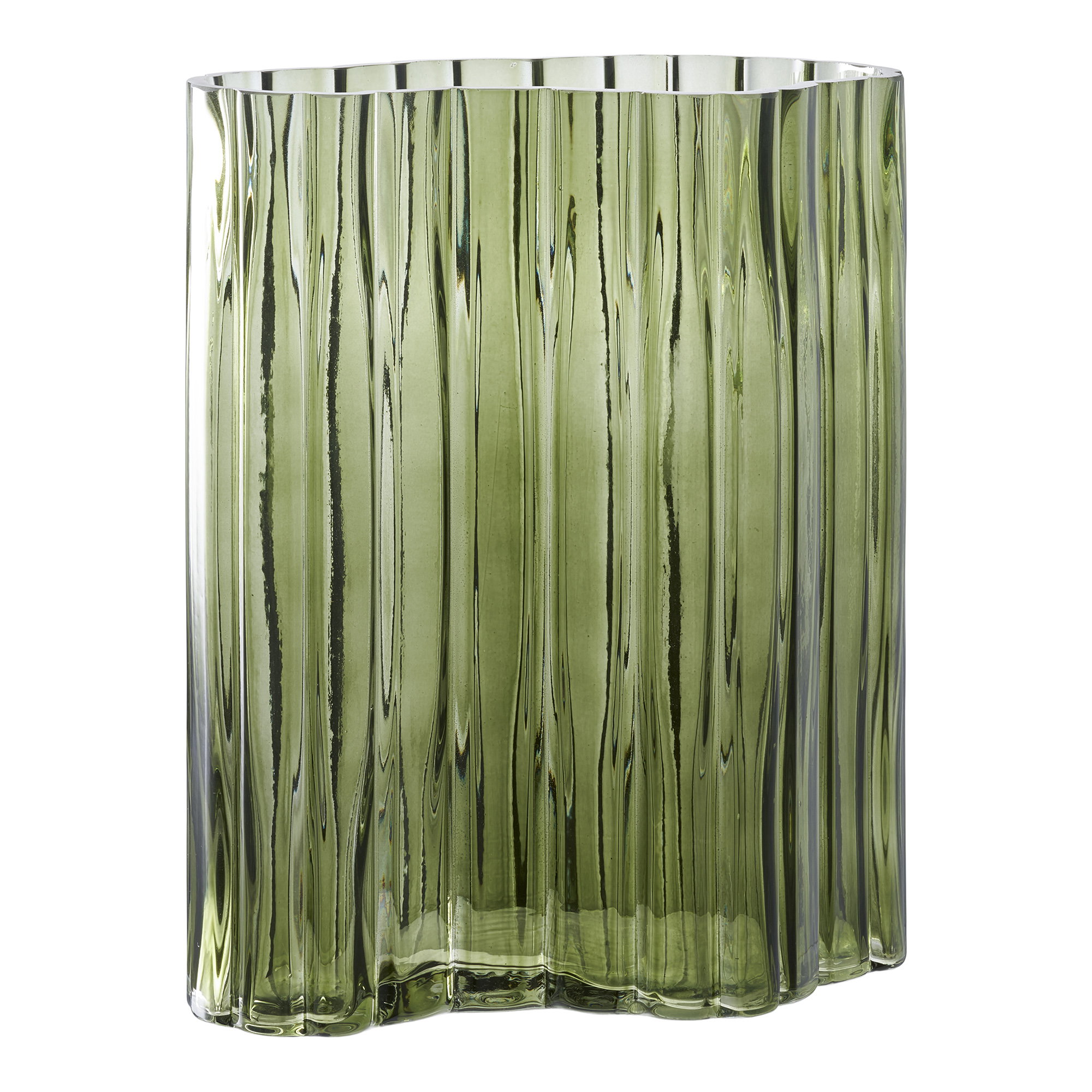 Vaas Stilva Glas Groen H26,5 cm - Afbeelding 2