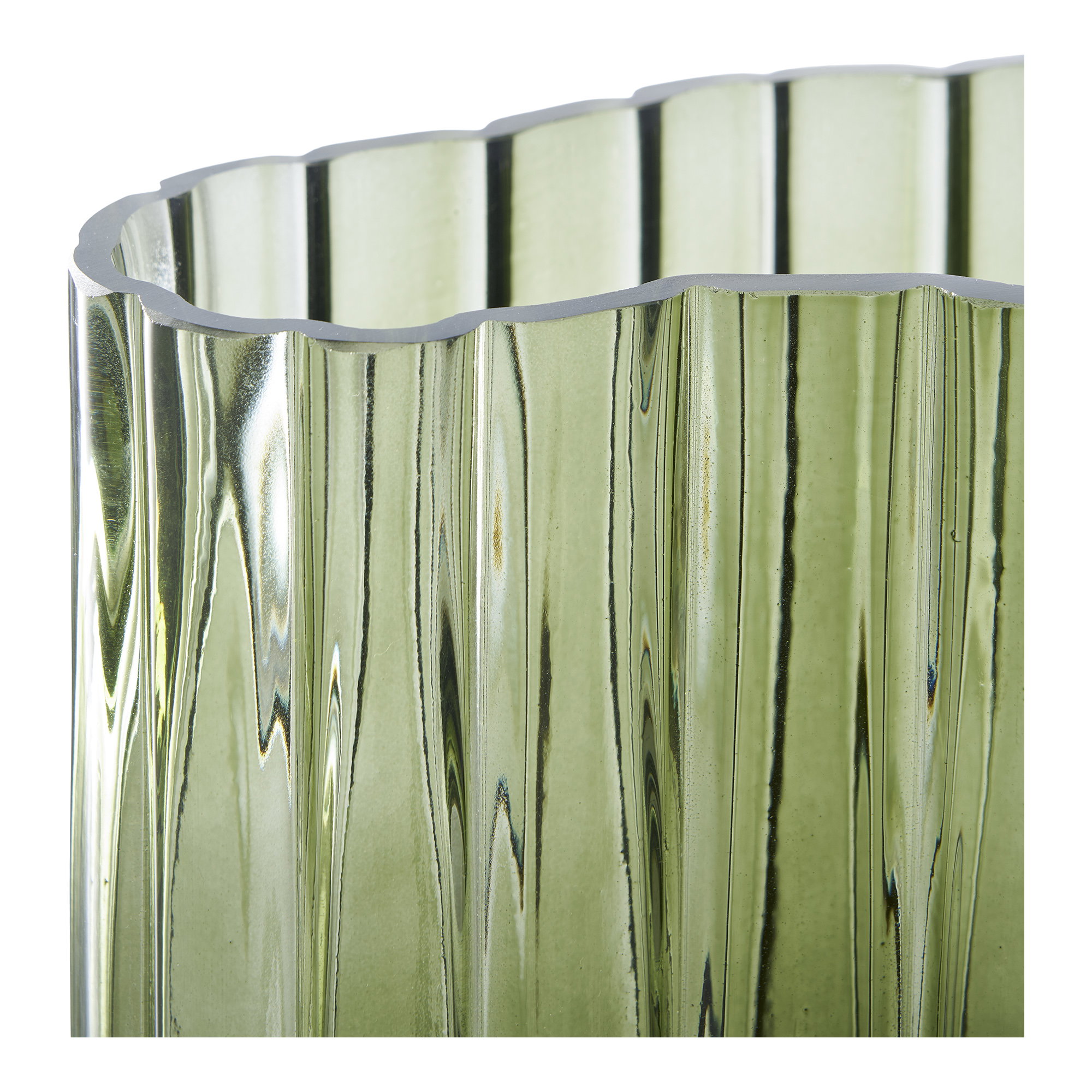 Vaas Stilva Glas Groen H26,5 cm - Afbeelding 3
