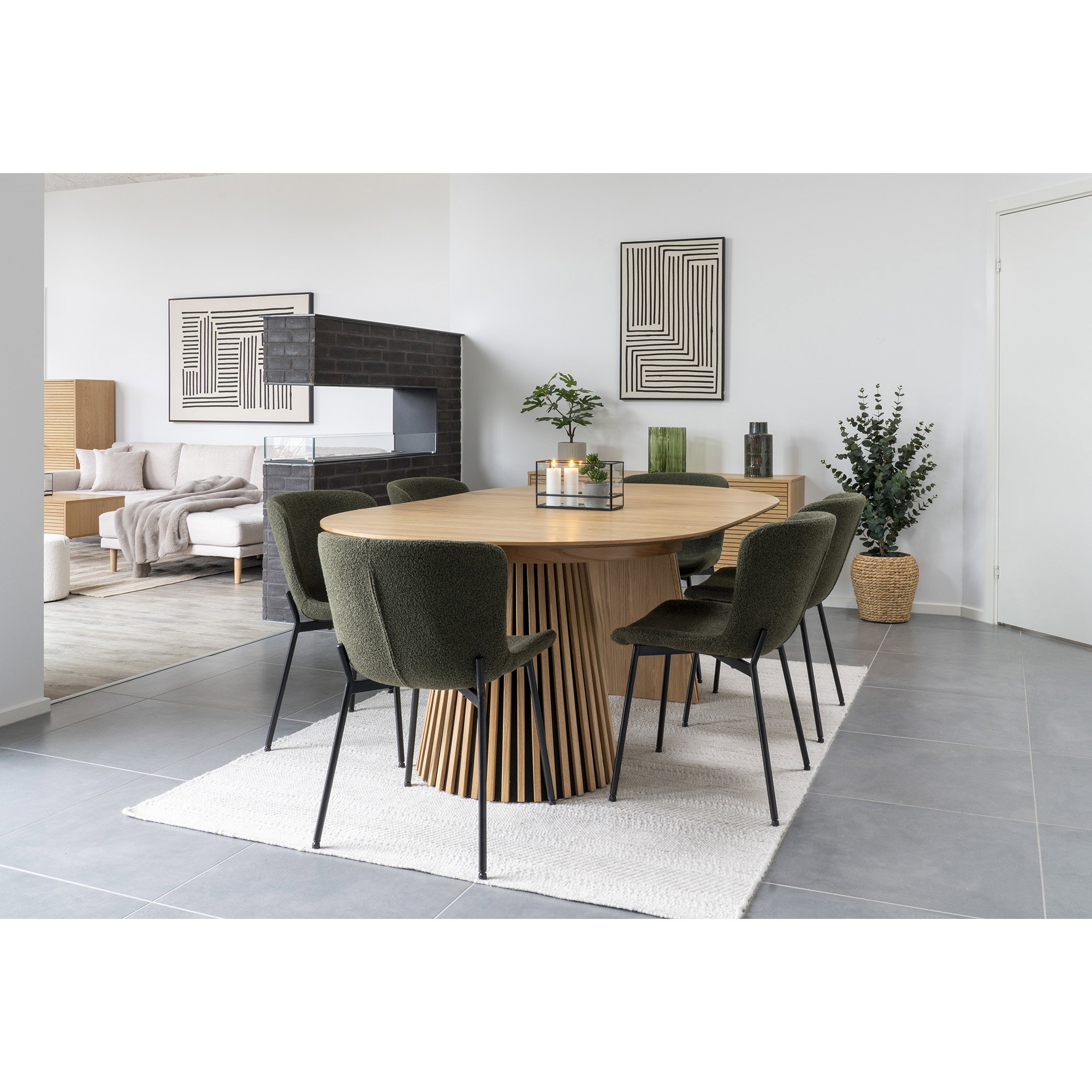 Vaas Stilva Glas Groen H26,5 cm - Afbeelding 5