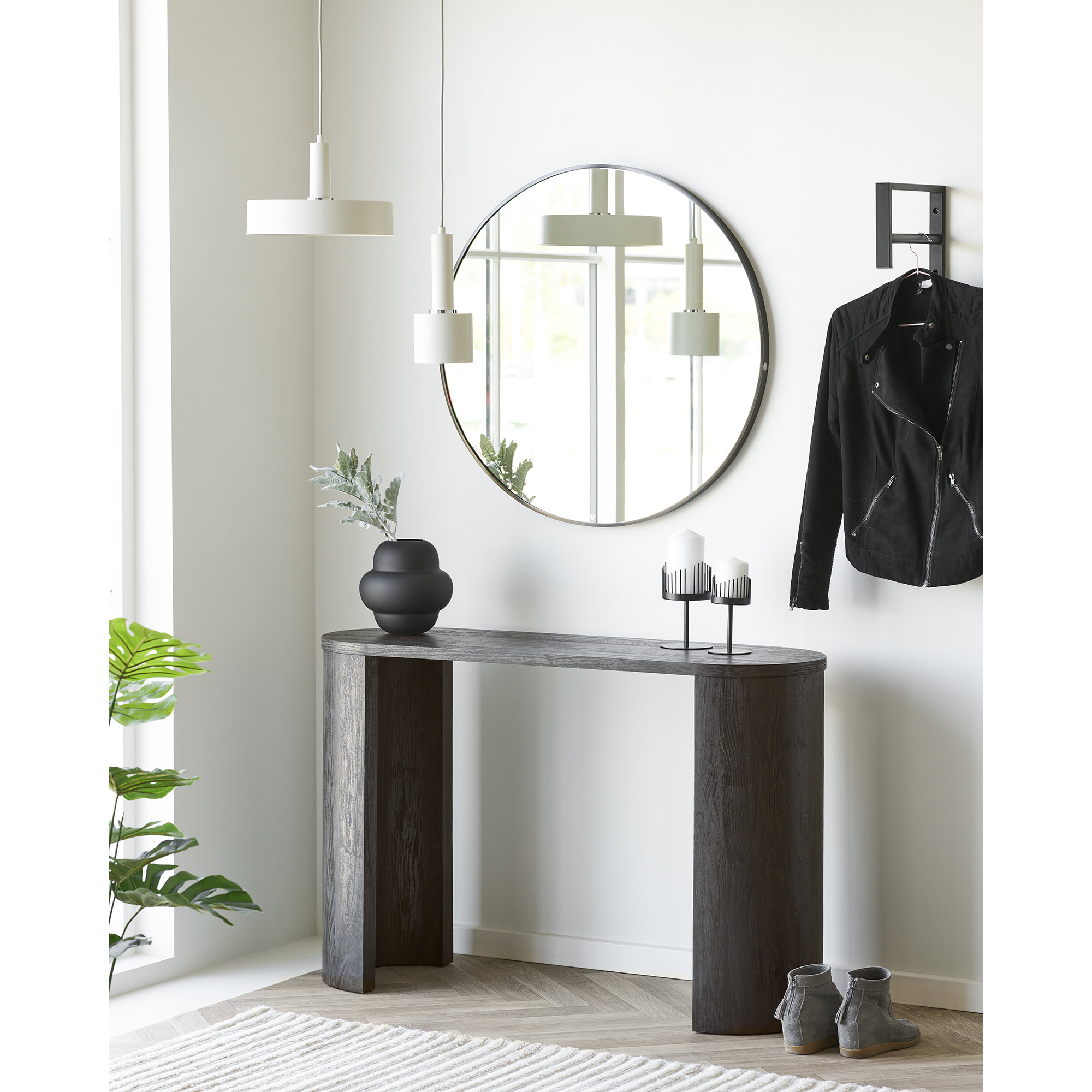 Vaas Flaarmond Glas Zwart H20 cm - Afbeelding 5