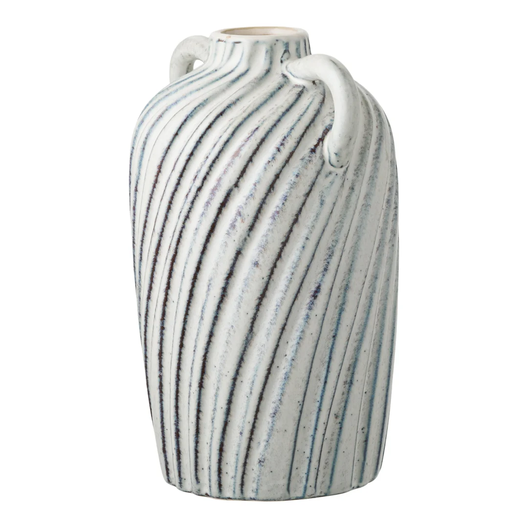 Vaas Fommun Keramiek Blauw H22 cm - Afbeelding 2