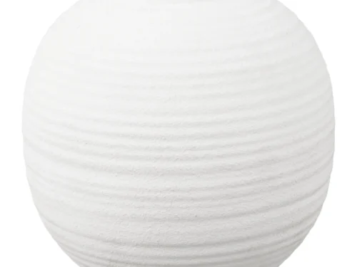 Witte keramieken Vaas Siellir H28,5 cm met ronde vorm en tijdloos, stijlvol ontwerp