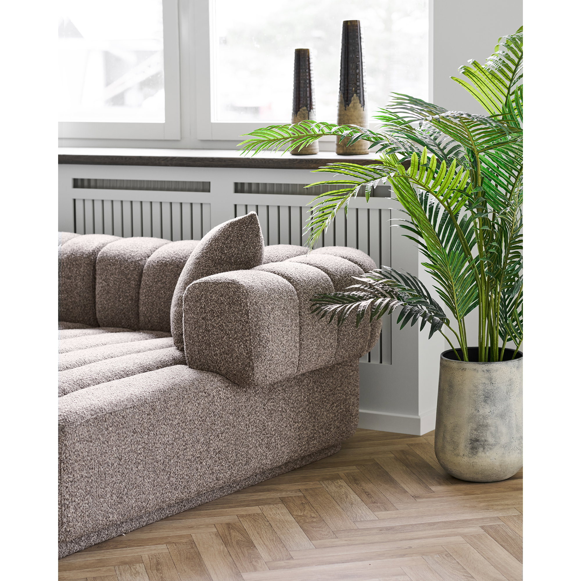 Vaas Rurnero Keramiek Bruin H39 cm - Afbeelding 7