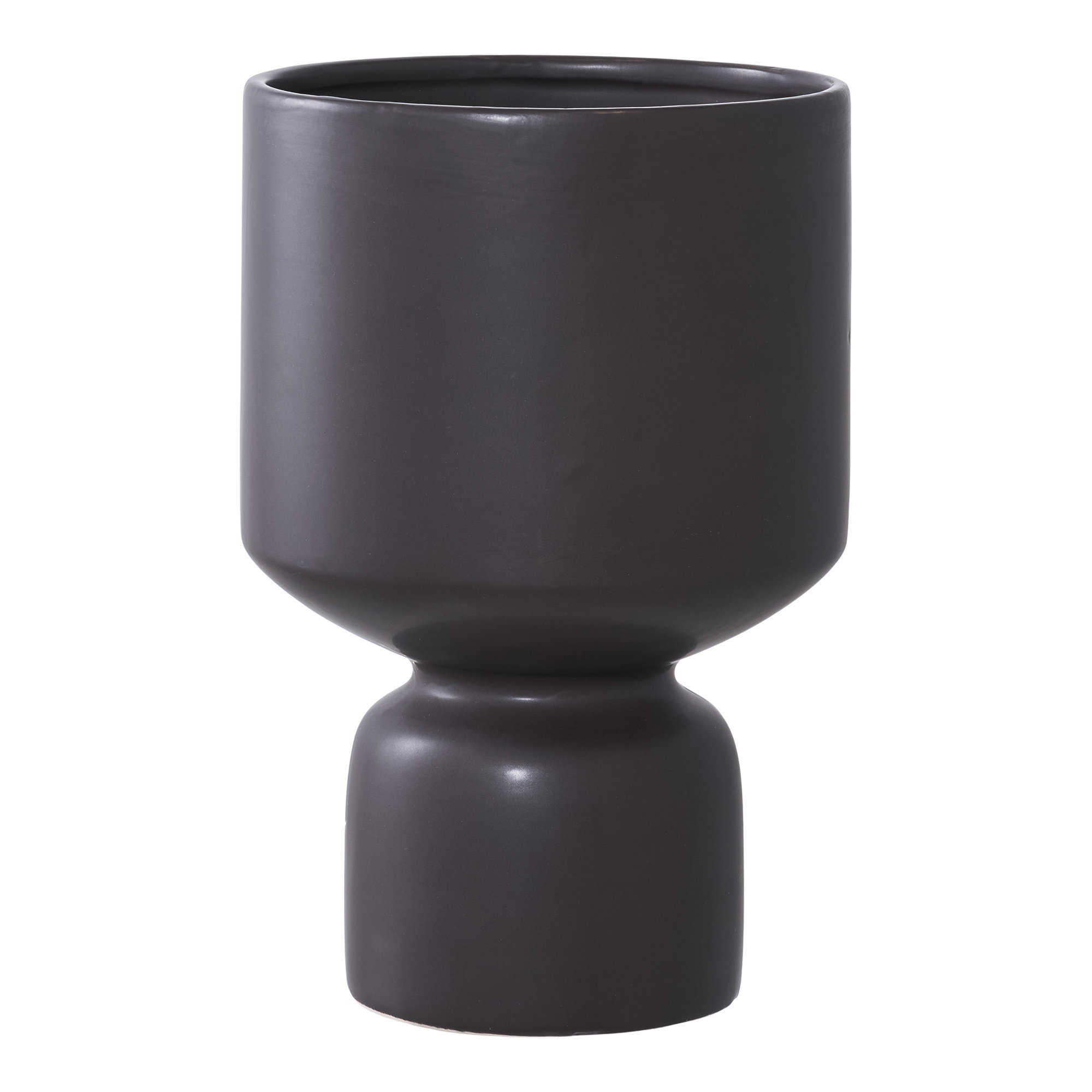 Bloempot Koontu Keramiek Zwart H23,5 cm