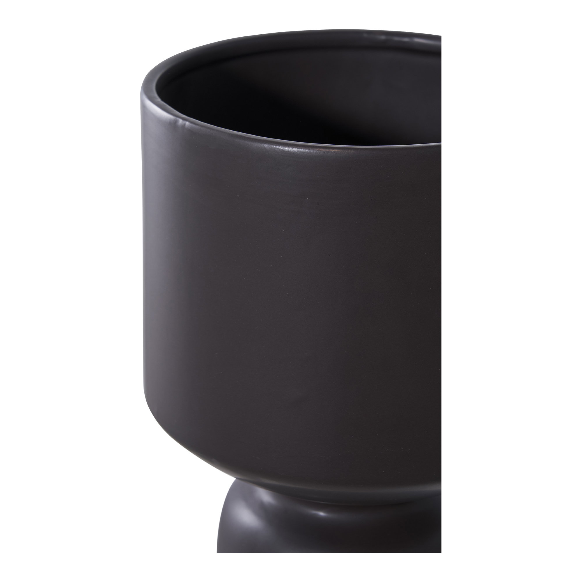 Bloempot Koontu Keramiek Zwart H23,5 cm - Afbeelding 2