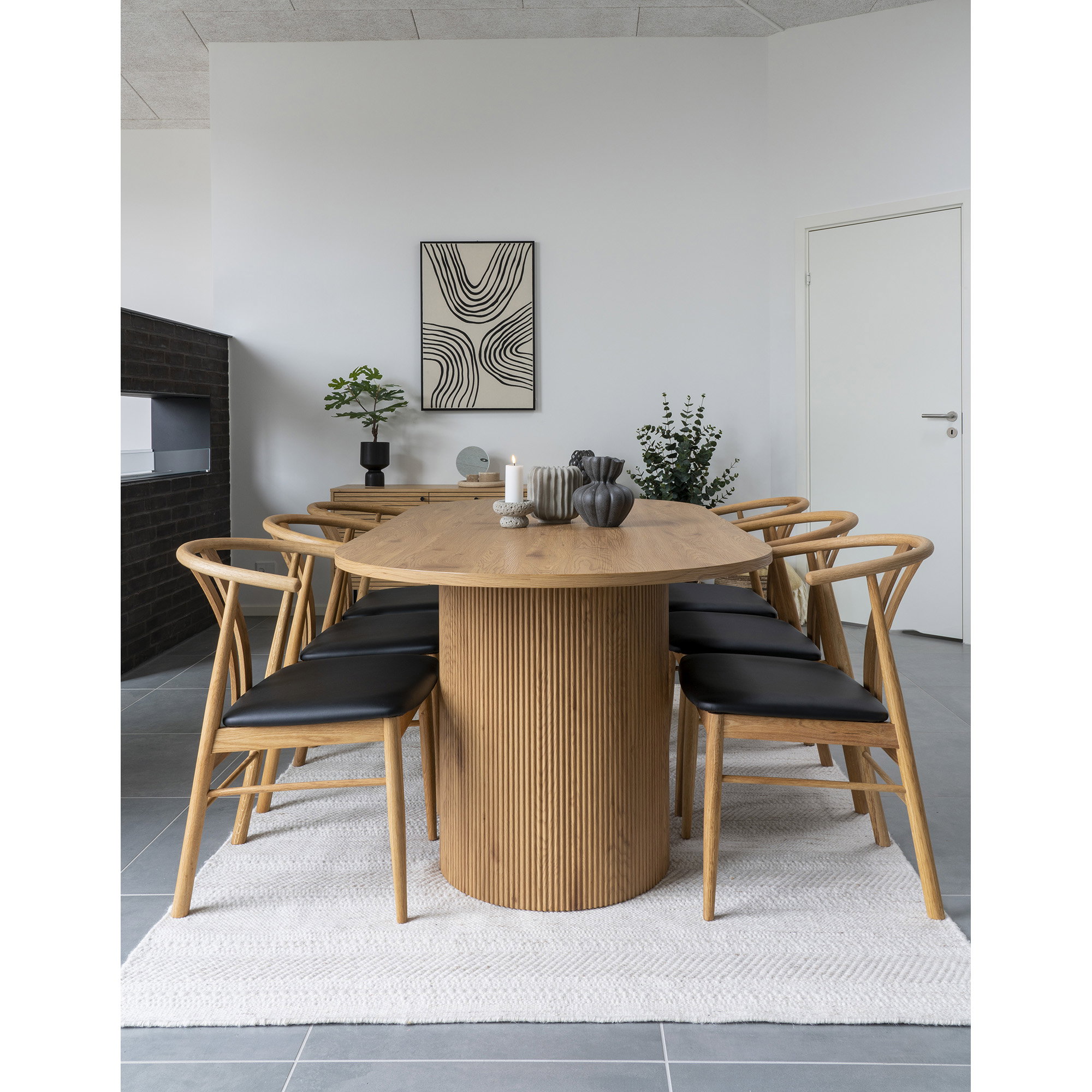 Bloempot Koontu Keramiek Zwart H23,5 cm - Afbeelding 7