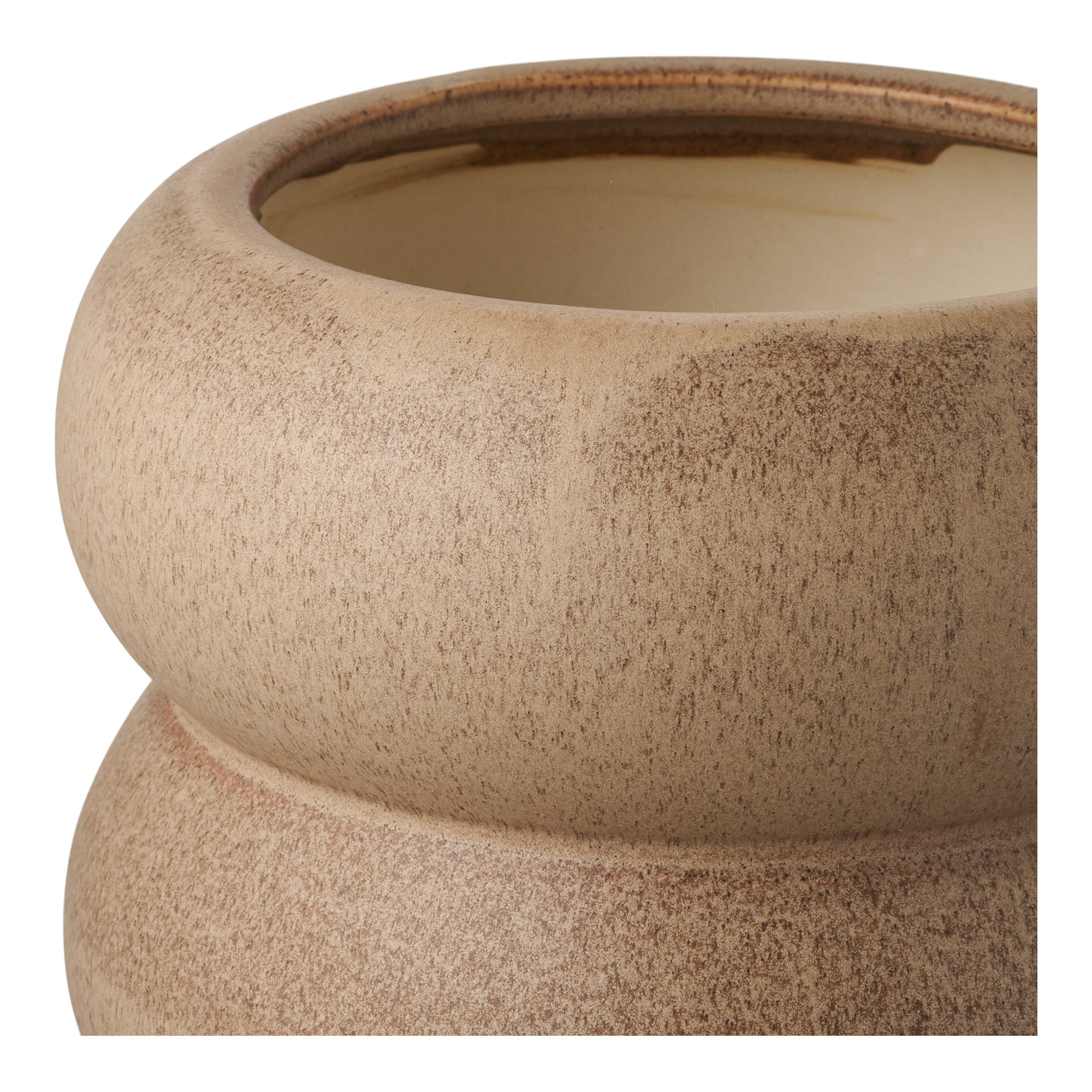 Bloempot Tranun Keramiek Bruin H17,5 cm - Afbeelding 2