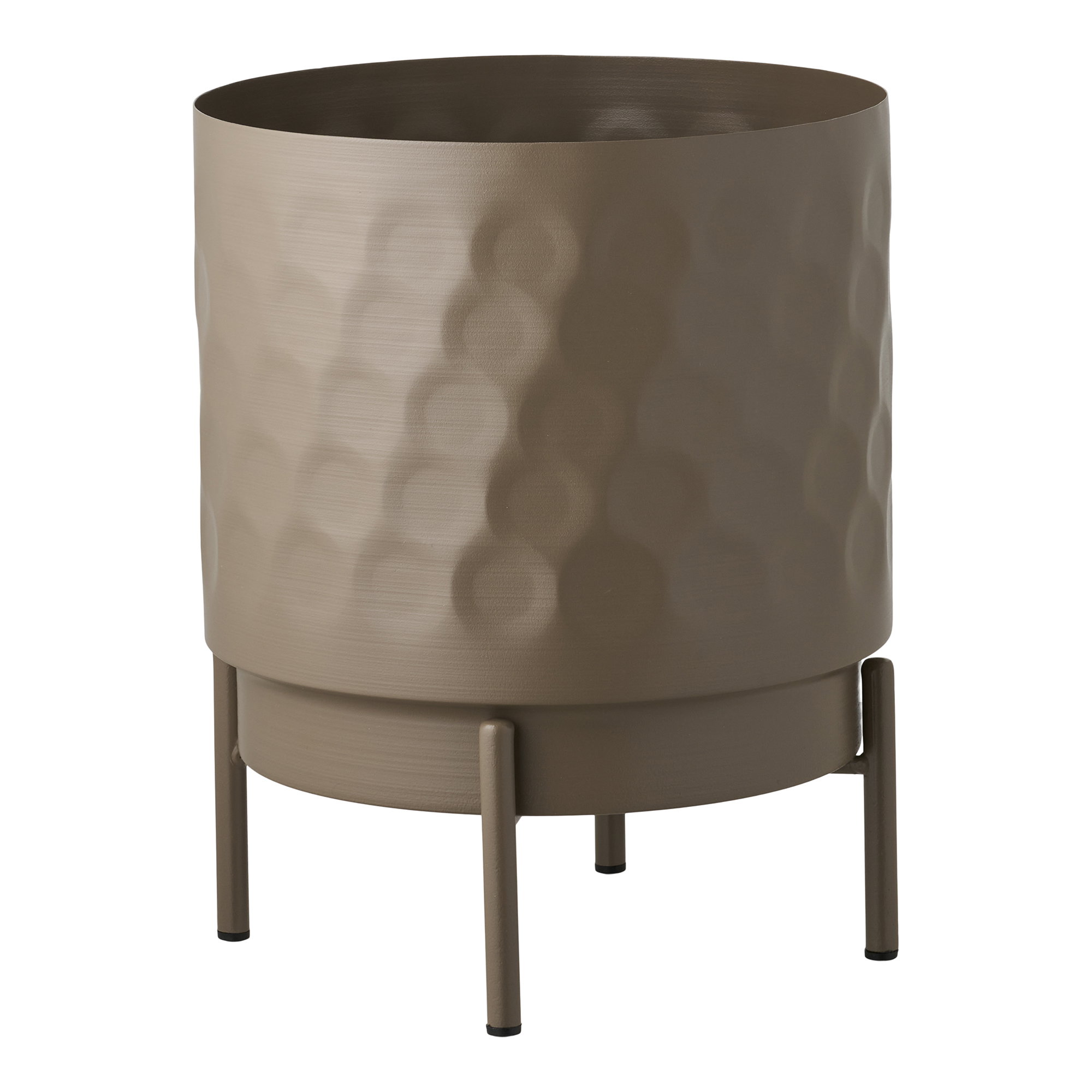 Bloempot Fondund Staal Bruin H26 cm