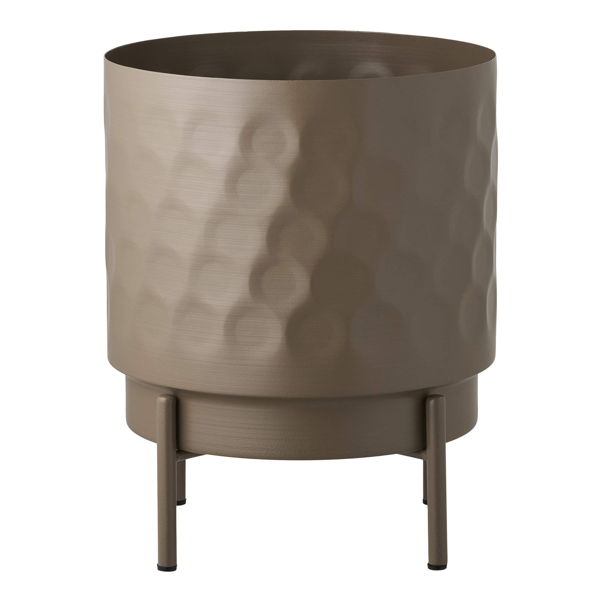 Bloempot Fondund Staal Bruin H26 cm - Afbeelding 2