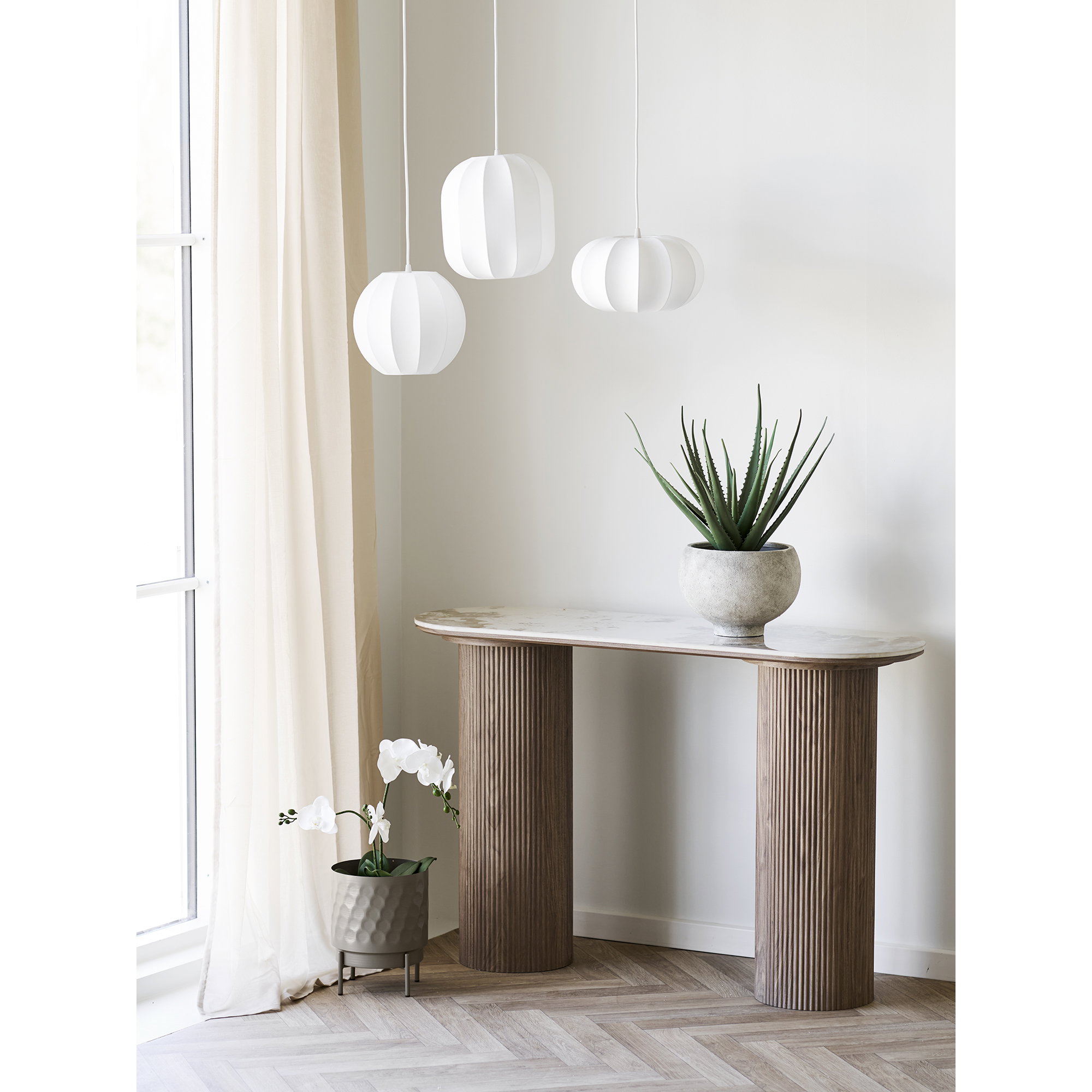 Bloempot Fondund Staal Bruin H26 cm - Afbeelding 4