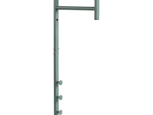 Groen metalen kledingrek Mastone 30 cm met 3 haken en slank, compact ontwerp