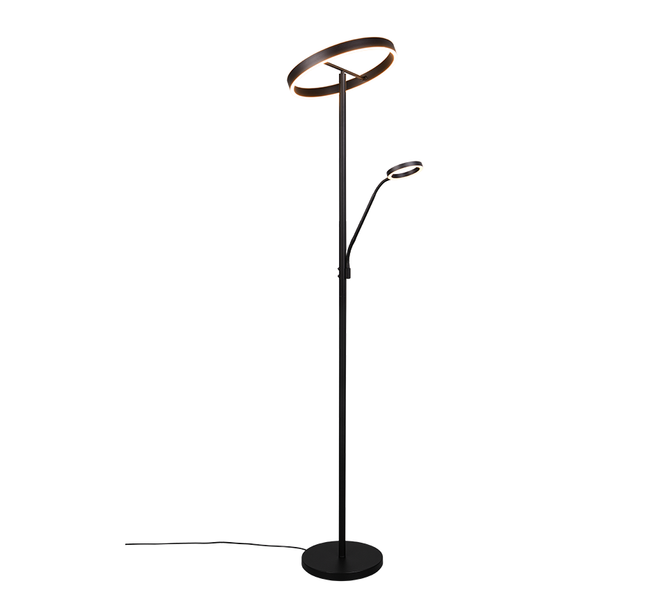 Vloerlamp Baaldon Mat Zwart H180 cm - Set van 3