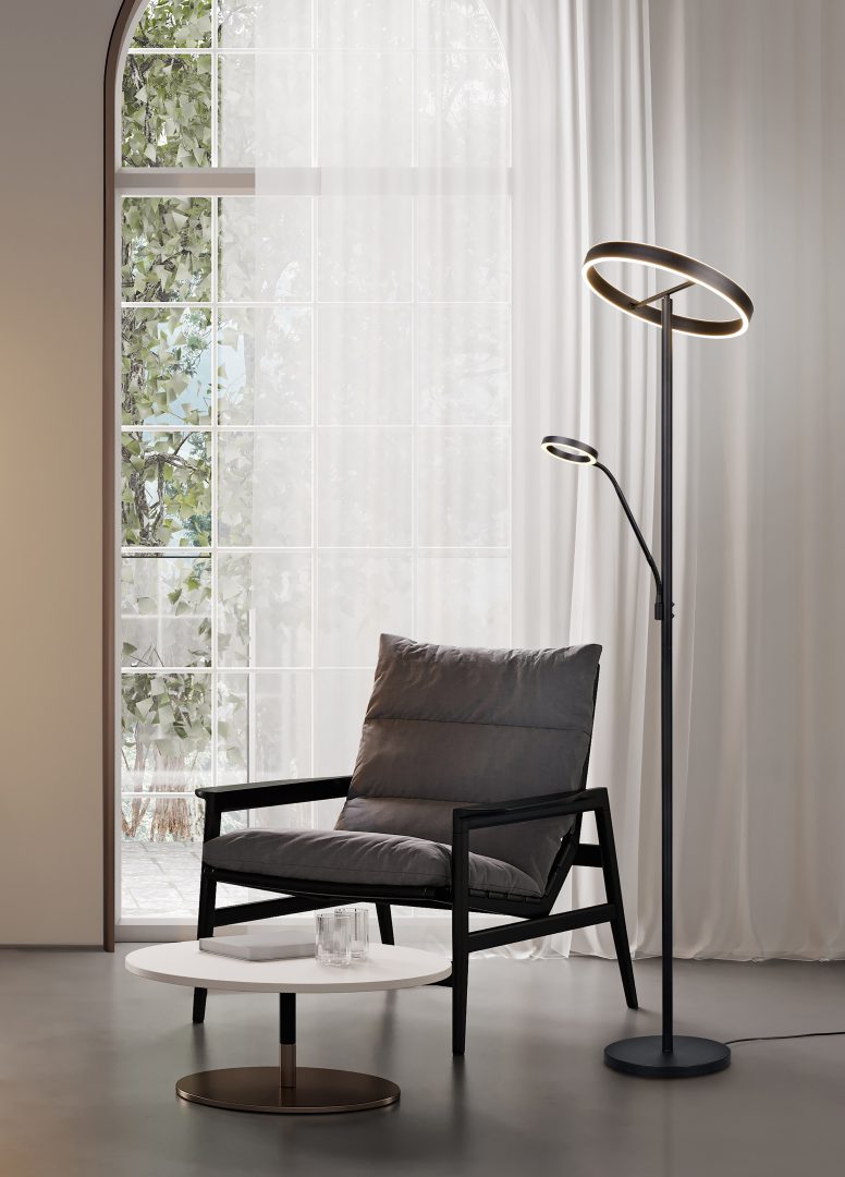 Vloerlamp Baaldon Mat Zwart H180 cm - Set van 3 - Afbeelding 6