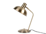 Tafellamp Veines Goud H38 cm met verstelbare matzwarte kap en antiek gouden ijzeren basis