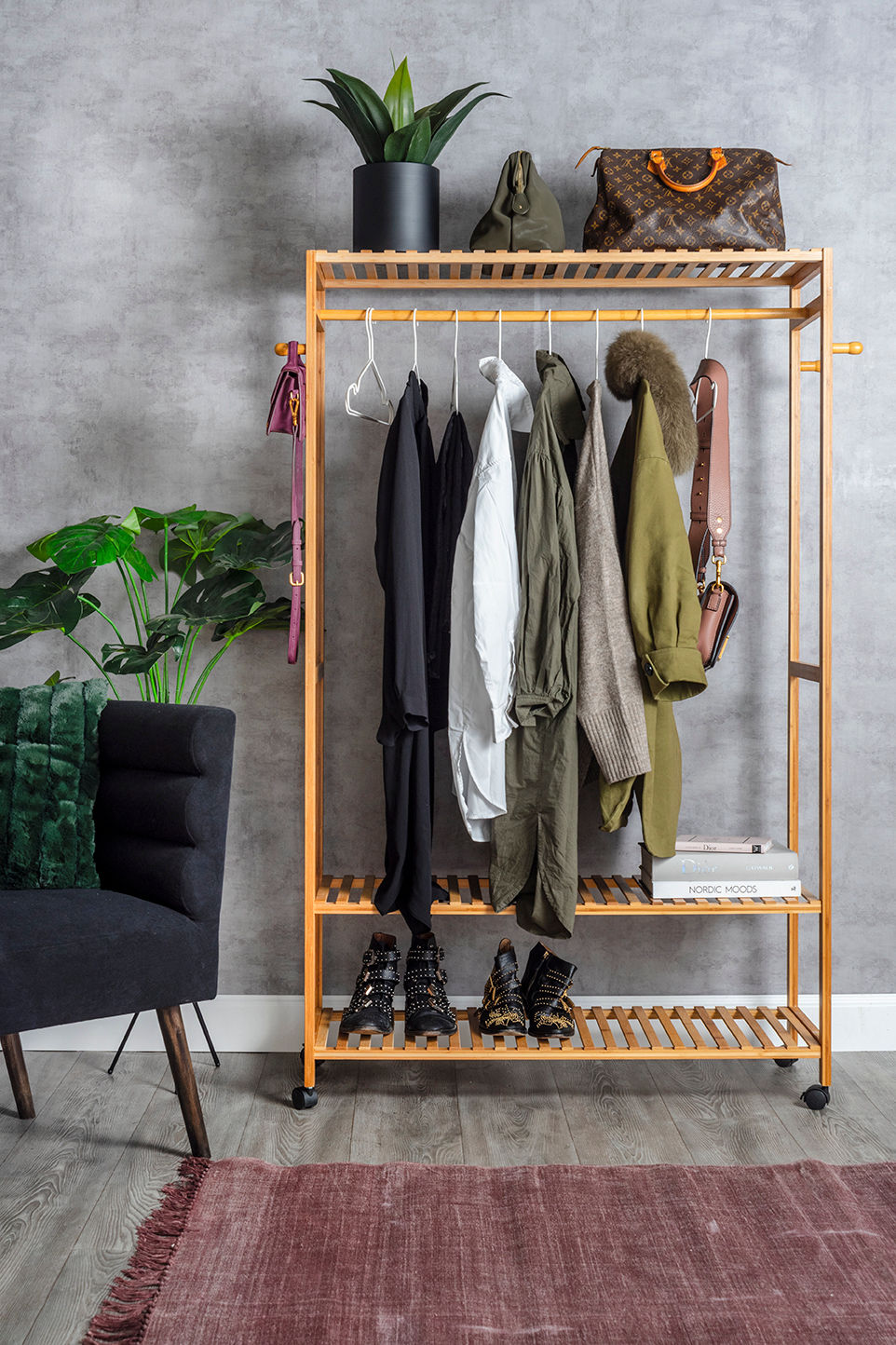Kledingkast Griltano Bamboe - Afbeelding 6