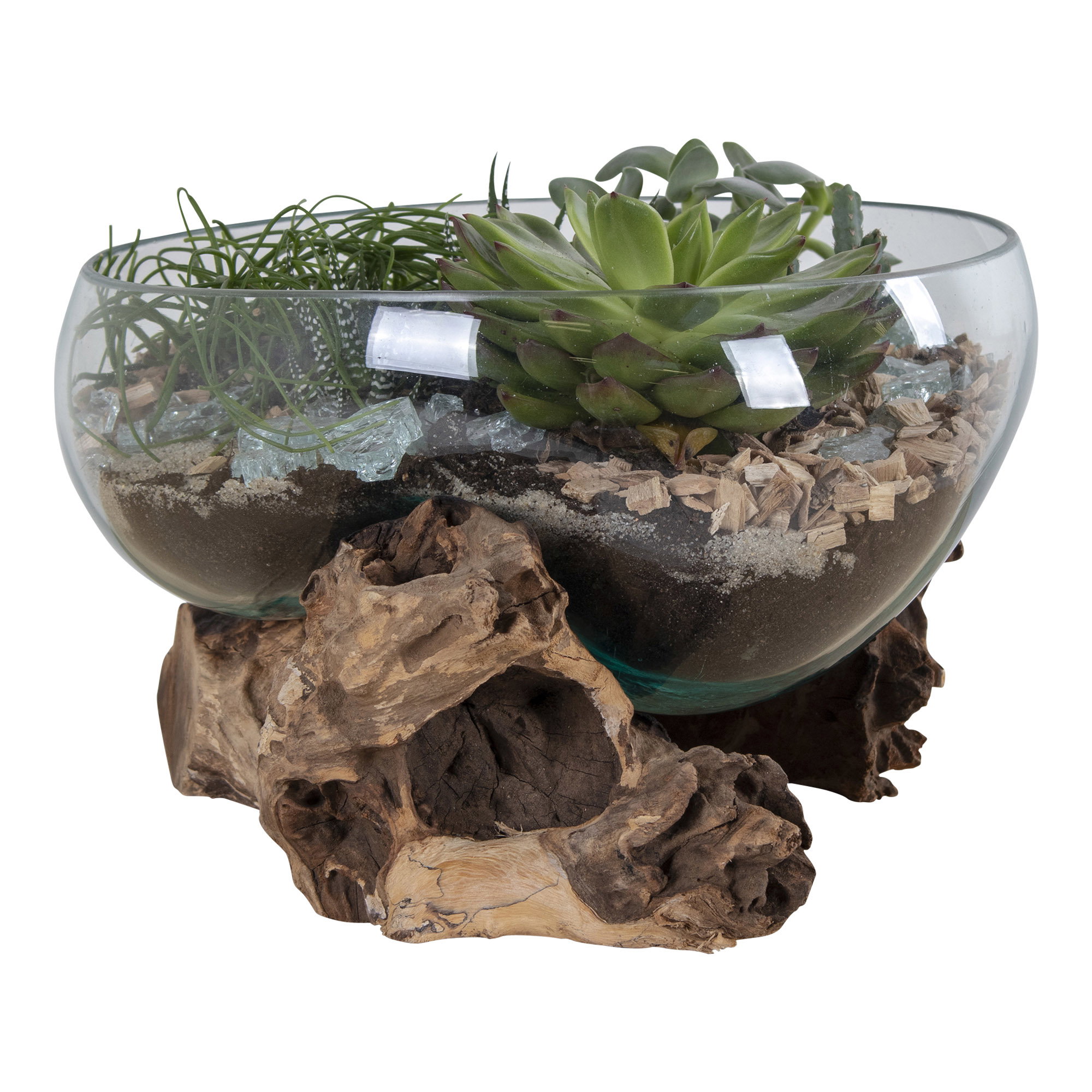Vaas Trookine Teak Naturel H20 cm - Afbeelding 2