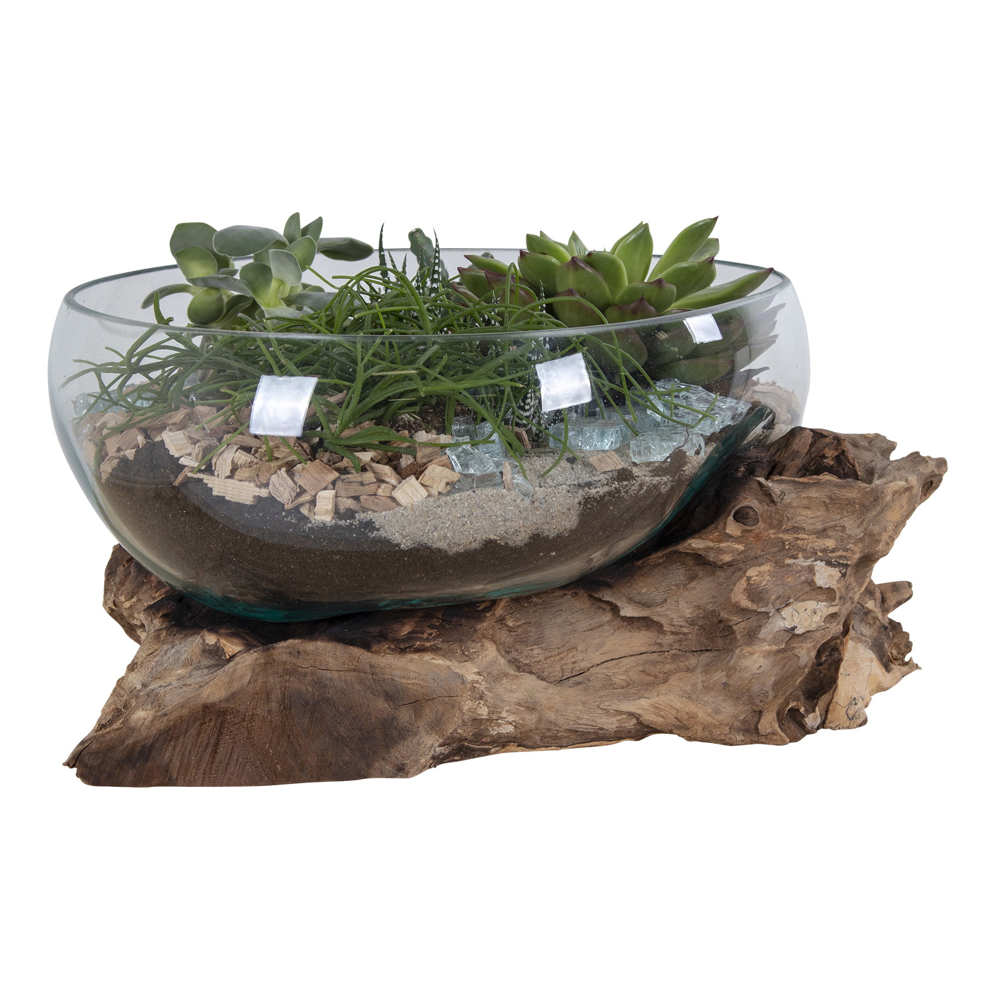 Vaas Trookine Teak Naturel H20 cm - Afbeelding 3