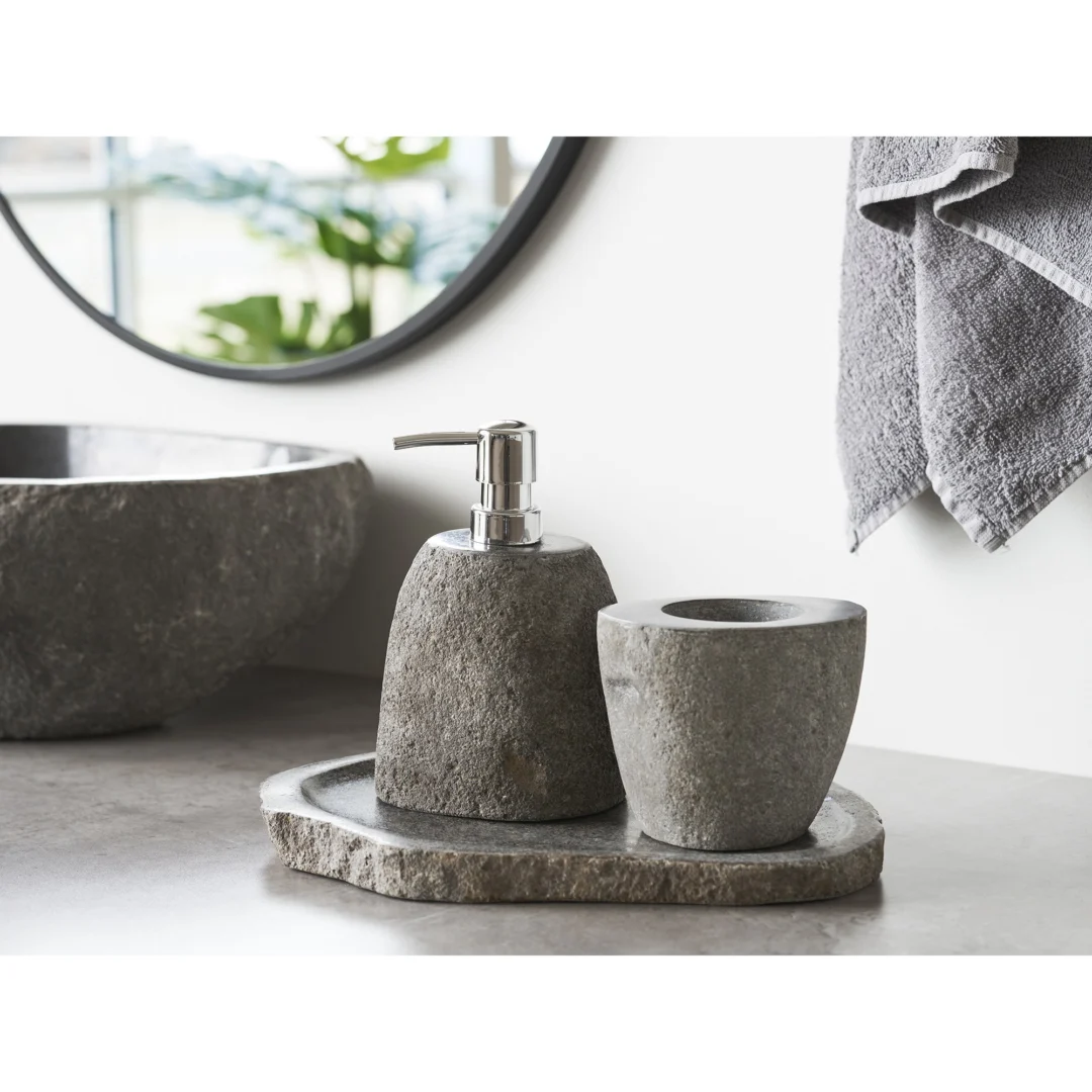 Opbergpot Riennira Steen Naturel H10 cm - Afbeelding 4