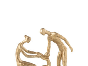 Beeld Trubik Steen Goud H28 cm