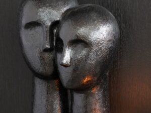 Beeld Gatello Steen Zwart H42,5 cm