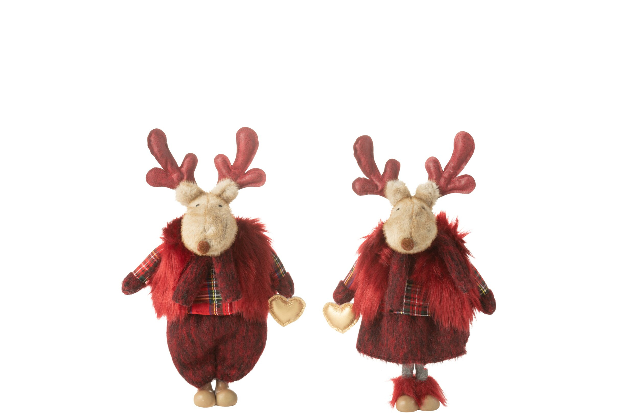 Decoratiefiguur Roobena Polyester Rood H40 cm - Set van 2 - Afbeelding 2