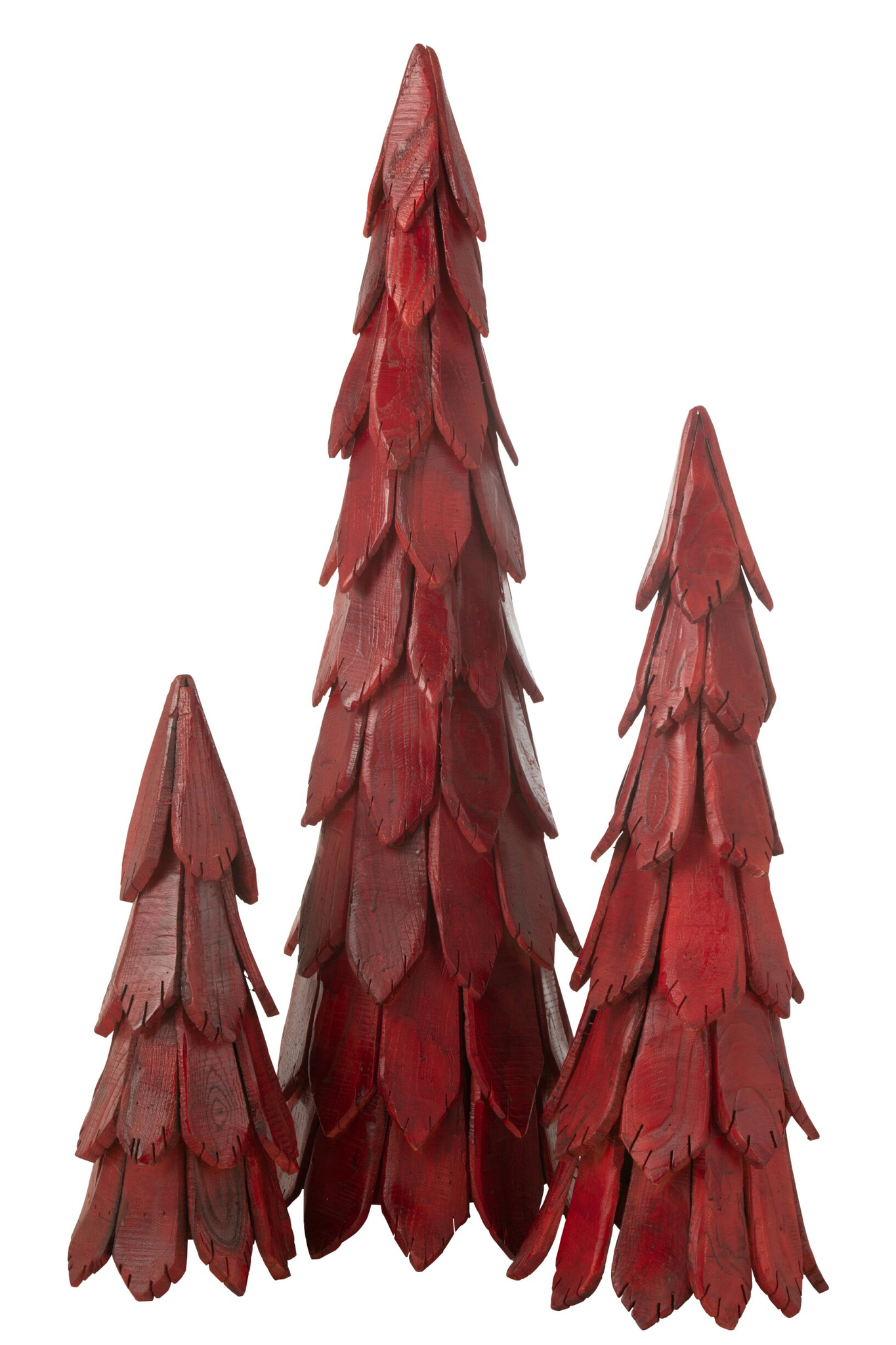 Kerstboom Katello Hout Rood H120 cm