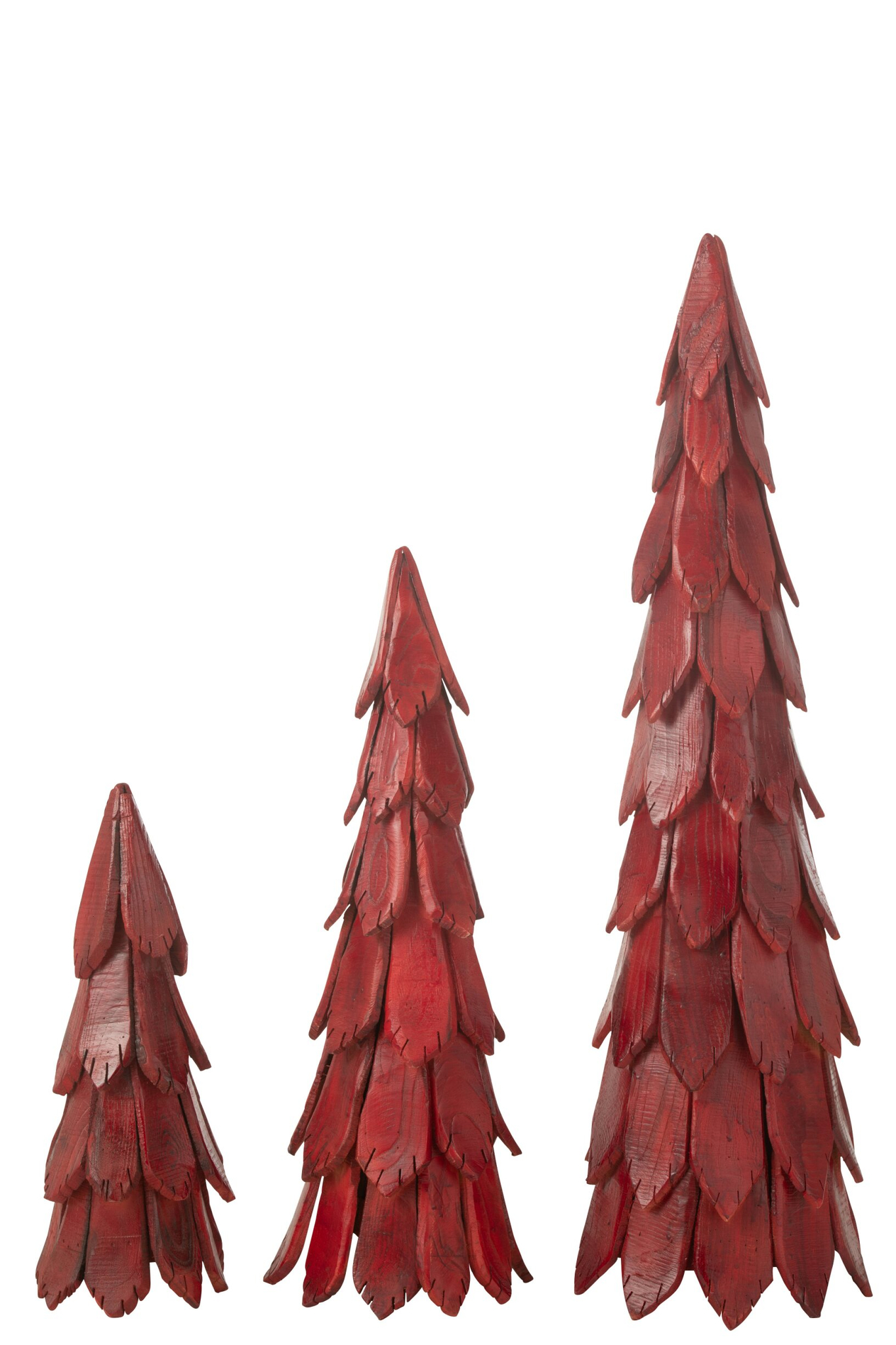 Kerstboom Katello Hout Rood H120 cm - Afbeelding 2