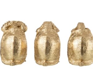 Decoratiefiguur Deimmor Vinyl Goud H14 cm - Set van 3