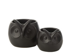 Bloempot Daller Porselein Zwart H13 cm