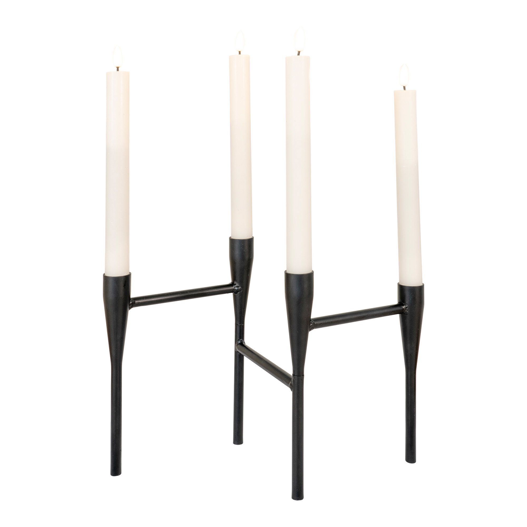 Kandelaar Brokano Staal Zwart H21 cm