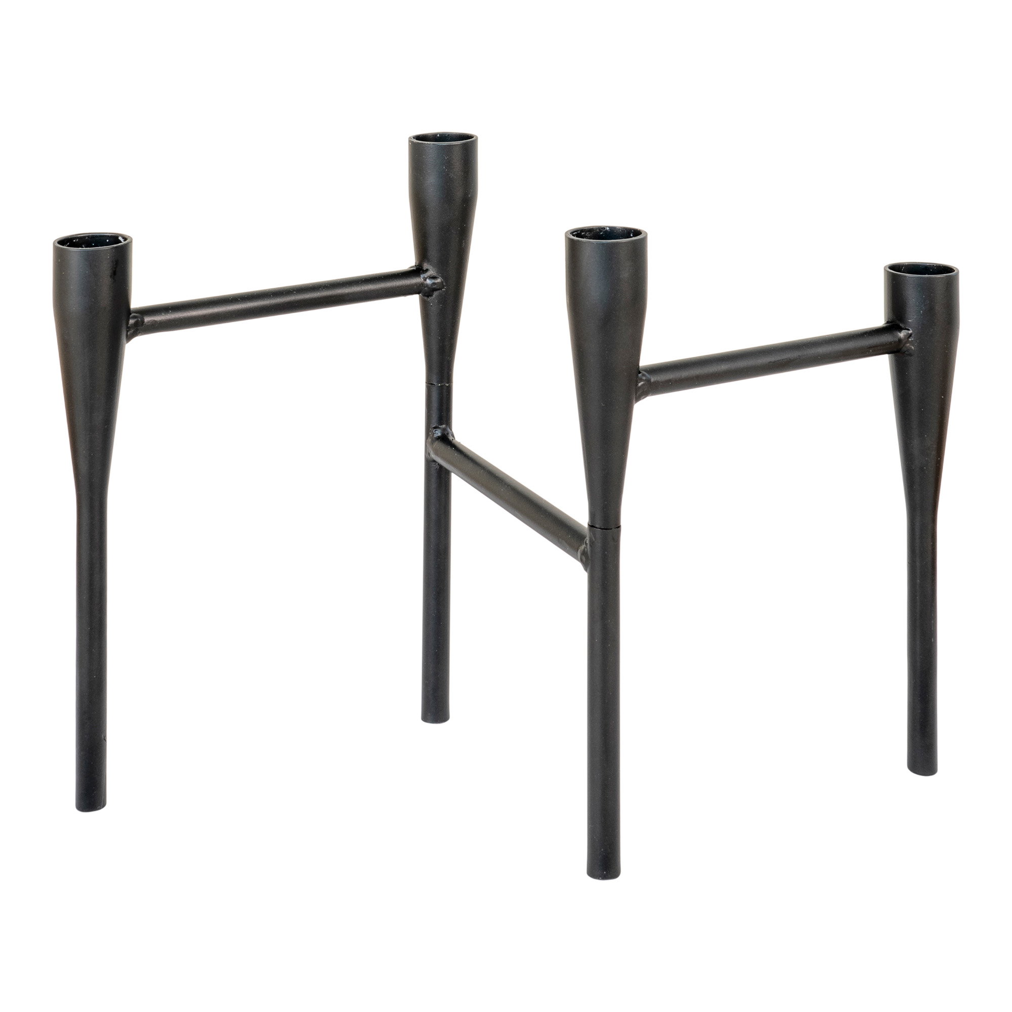 Kandelaar Brokano Staal Zwart H21 cm - Afbeelding 2