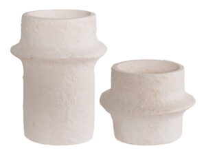 Kaarsenhouder Skoomum Beton Wit - Set van 2