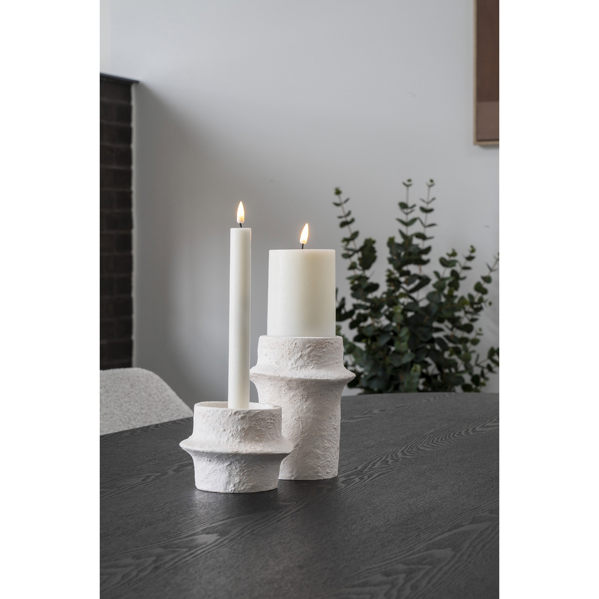 Kaarsenhouder Skoomum Beton Wit - Set van 2 - Afbeelding 8