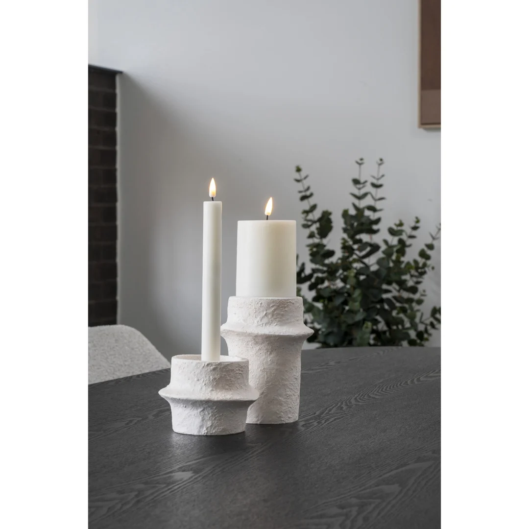Kaarsenhouder Skoomum Beton Wit - Set van 2 - Afbeelding 8