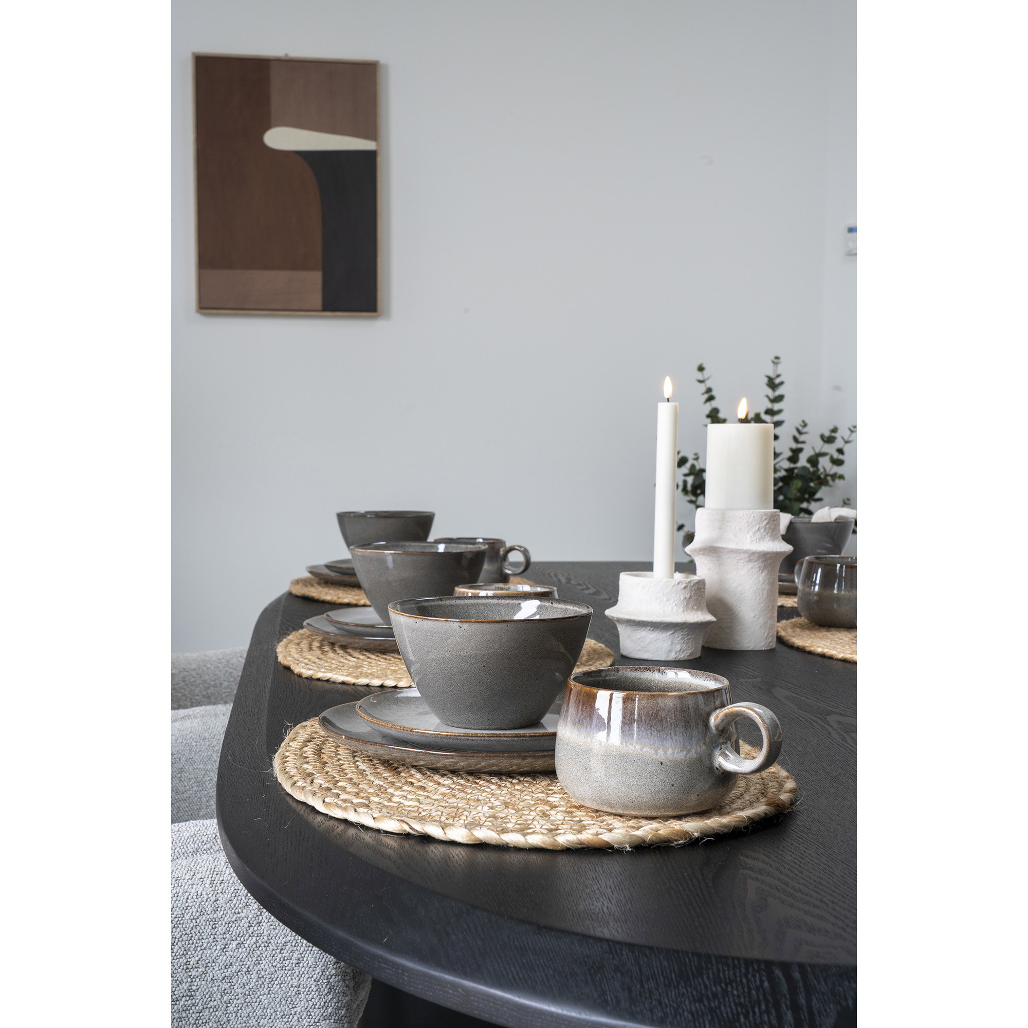 Kaarsenhouder Skoomum Beton Wit - Set van 2 - Afbeelding 9