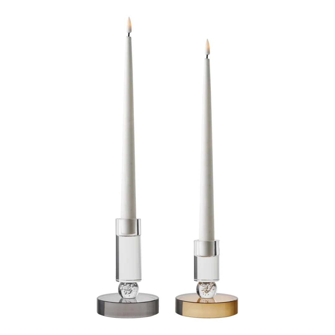 Kaarsenhouder Pau Glas Grijs - Afbeelding 2