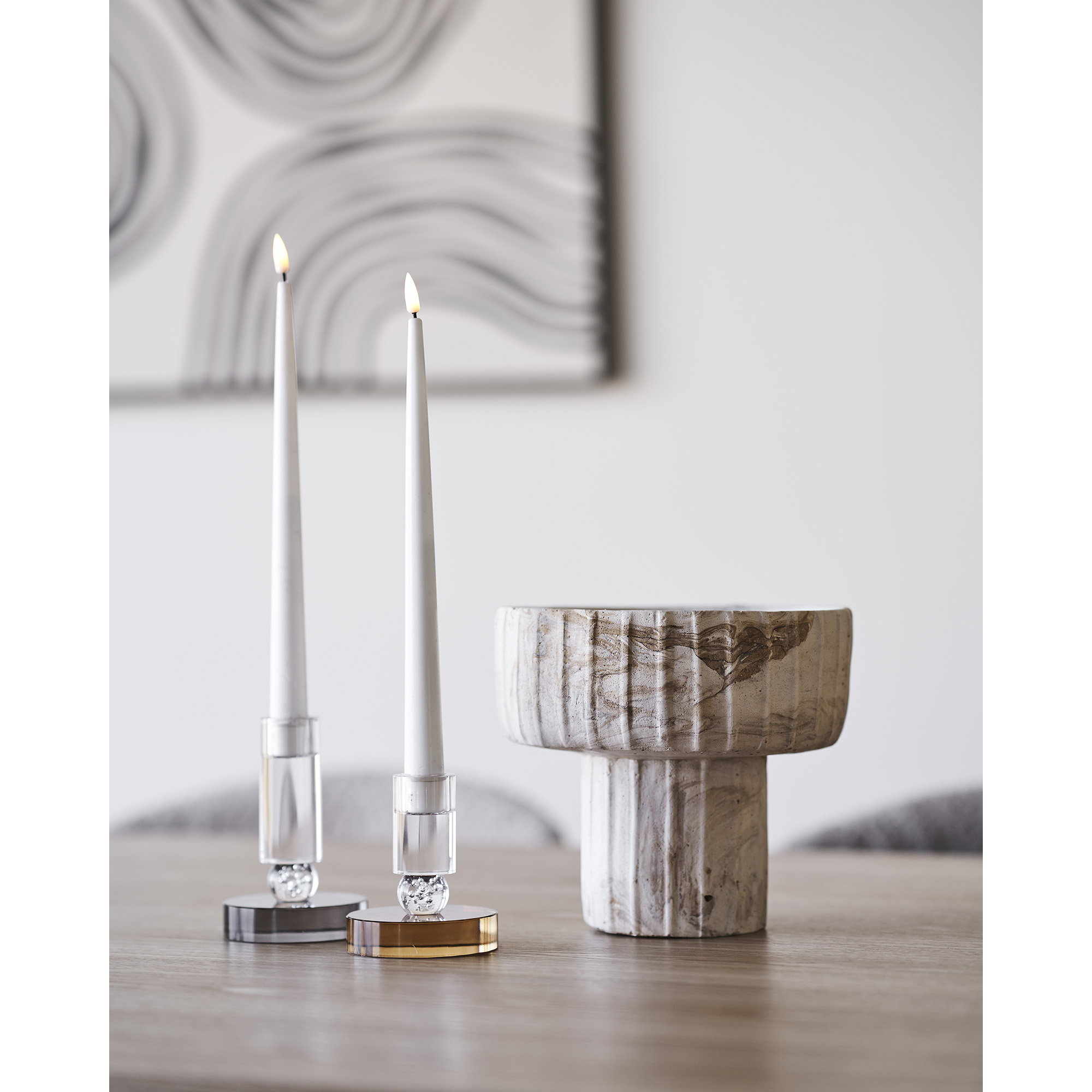 Kaarsenhouder Pau Glas Grijs - Afbeelding 5