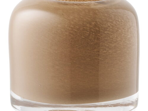 Kaarsenhouder Traudena glas bruin, compact en elegant met mondgeblazen uitstraling