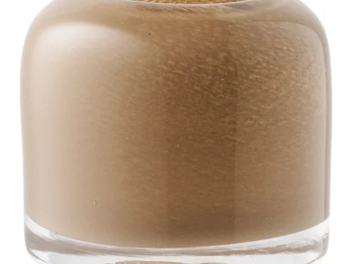 Kaarsenhouder Traudena glas bruin, compact en elegant met mondgeblazen uitstraling
