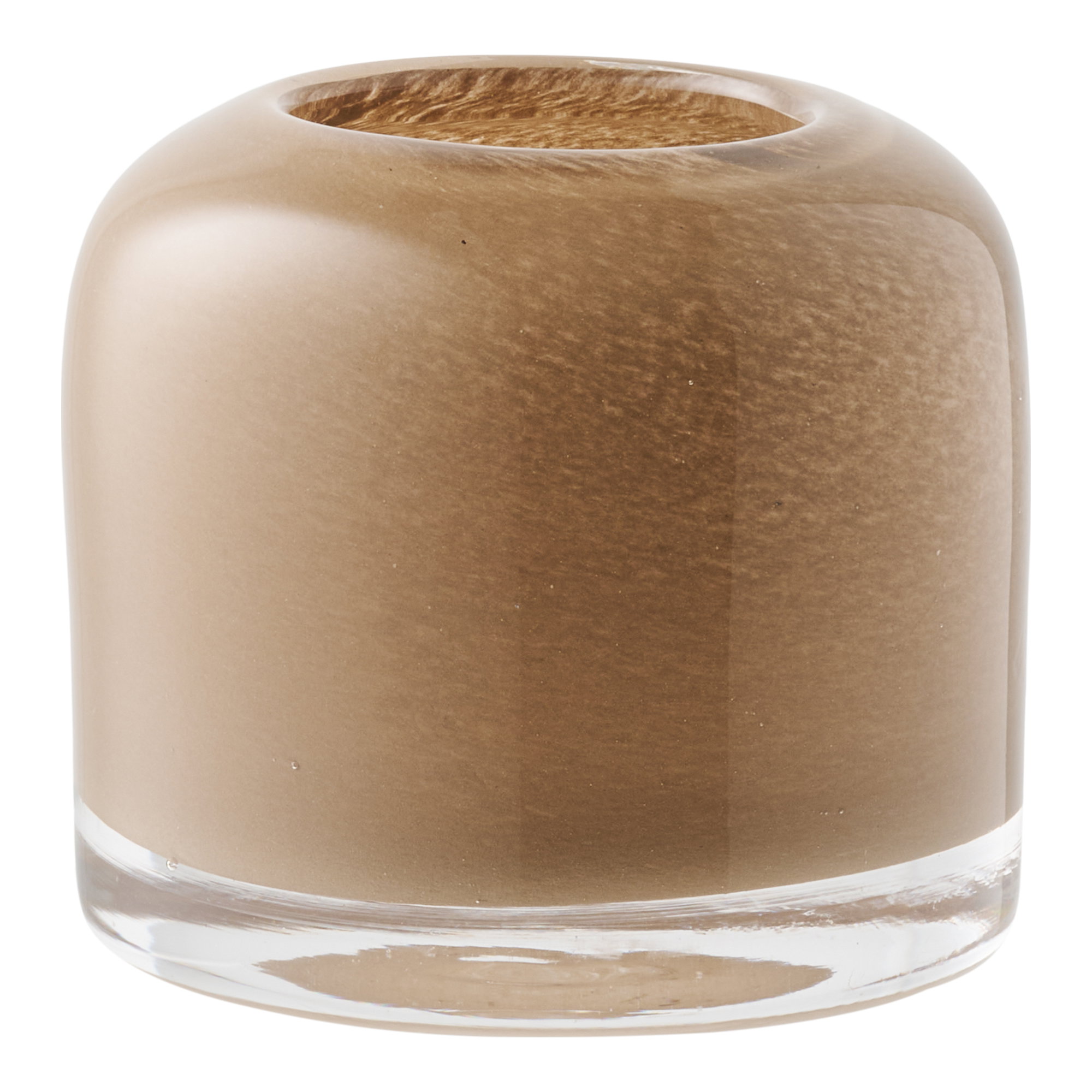 Kaarsenhouder Traudena Glas Bruin